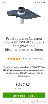 ODVĚTRÁVACÍ KOMÍNEK NA STŘECHU 2KS - 2