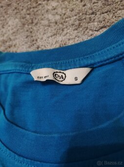 Pánské tričko, modré, C&A, velikost S - 2