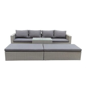 Zahradní lounge set Drammen šedý nový - 2