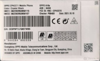 Prodám nový telefon OPPO A16s - 2