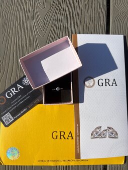Moisanit prstýnek 0.5 ct – 925 stříbro, GRA certifikát - 2