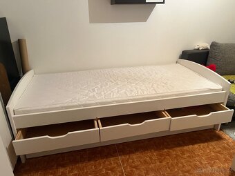 Postel s výsuvným lůžkem 90x200 cm - 2