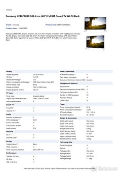 LED TV UE40F6890 - 2