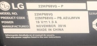 22'' LG Flatron 22MP68VQ černý FULL HD - 2