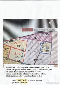 Poz. 13 120m2 se st. p. 226m2 2km od Strakonic 140Kč/m2 - 2