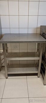 nerezový pracovní stůl/pult – 90 x 75 x 60 cm, TOP stav - 2
