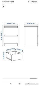 Komoda bílá malá Malm, zn. Ikea - 2