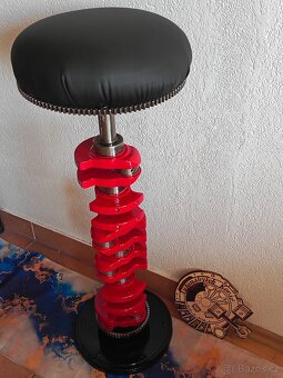 Barová židle z klikové hřídele - Autonábytek Kovář - 2