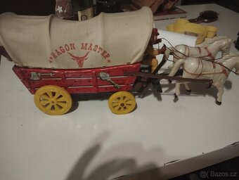 Staré hračky koňský povoz - 2