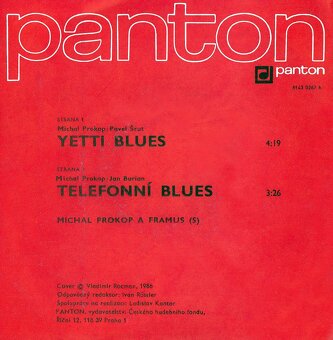 Michal Prokop  ‎–  Yetti Blues / Telefonní Blues  (SP) - 2