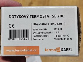 Dotykový termostat SE 200 včetně podlahového senzoru - 2