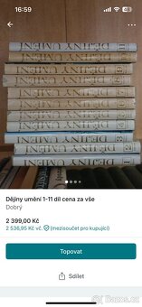 Dějiny umění 1-11díl cena celkem - 2