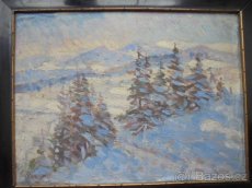 OBRAZ-OLEJ NA PLÁTNĚ-FRANTIŠEK ŠKRABÁNEK - 2