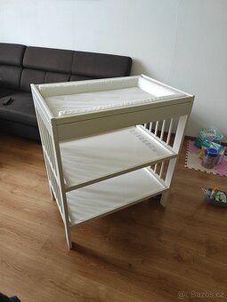 IKEA GULLIVER Přebalovací stůl bílý + podložka - 2