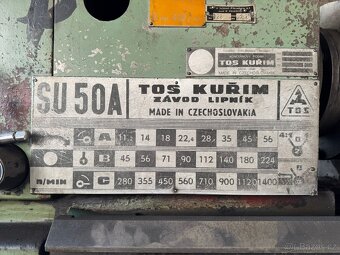 hrotový soustruh TOS SU50A - 2