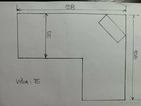 Rohový psací stůl - 2