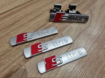 AUDI Sline napisy znak loga S line strieborne - 2