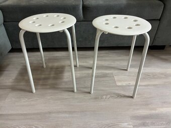 2x židle IKEA MARIUS – bílá - 2