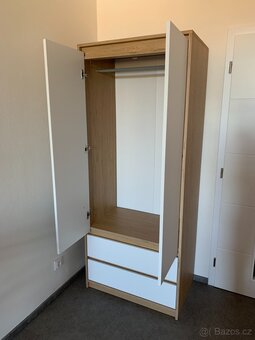 JYSK BILLUND šatní skříň, bílá / dub - 2