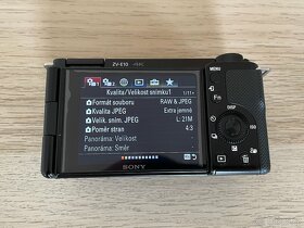 Sony Alpha ZV-E10 + 16-50 mm + 64GB Sandisk - Záruka - 2