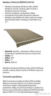 Markýza vysouvací, stínící - 2