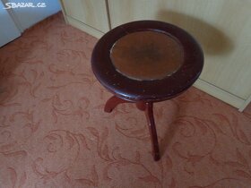 Retro otočná židle ke klavíru, starožitná, stavitelná výška - 2