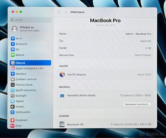 MacBook Pro M2 2022 /8GB RAM/256GB SSD/Záruka 100% BATERIE - 2