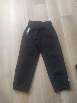 Kalhoty Unuo softshell uvnitř fleece 104-110 černá - 2