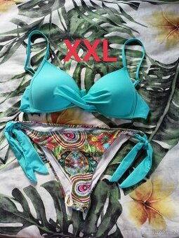 Nové dámské plavky 2XL, XXL, tyrkysové - 2