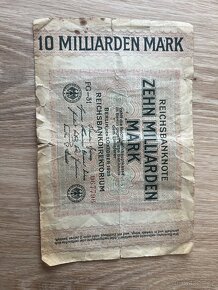 Stará bankovka ZEHN MILLIARDEN MARK - 2