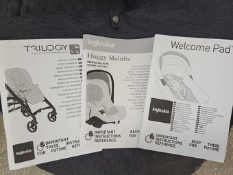 Prodám kočárek 3v1 Inglesina Trilogy + základnu do auta - 2