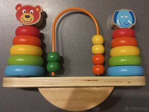 Acool Toy. Dřevěná balanční pyramida s korálky. nepoužité - 2