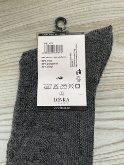 České,nové, kvalitní teplé ponožky s vlnou - 2