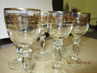 zlacené skleničky na likér 6ks objem 2cl - 2