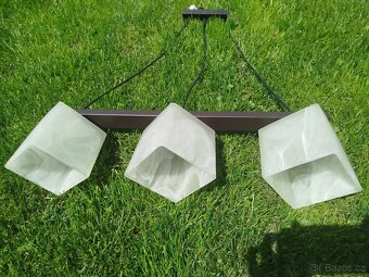 Prodám závěsný lustr (3)+Led žárovky - 2