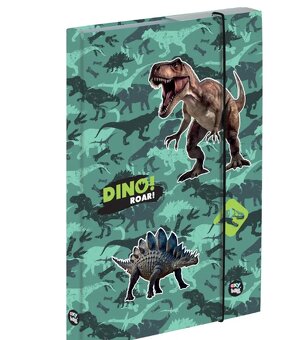 AKCE Školní třídílná sada Dinosaurus + box a4 k ni zadarmo. - 2