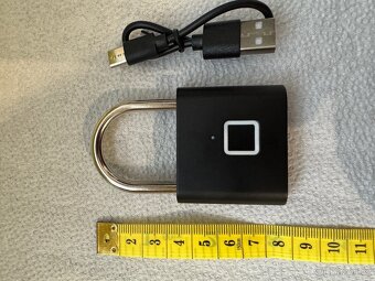 Chytrý visací zámek na otisk prstu nový - 2