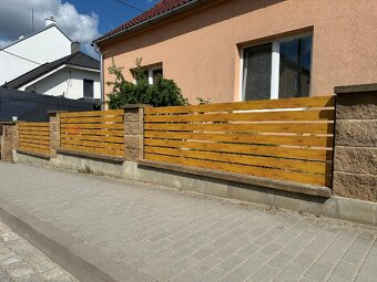 Hliníkový plot, výplň do pergol, dřevodekor - 2