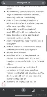 Kombinovaná dětská postel a postýlka - 2