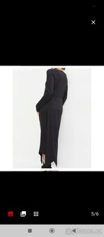 Šaty černé dámské nové, velikost M-L, polyester elastan - 2