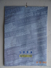 TELECOM 1999 - nástěnný kalendář telefonních karet - 2