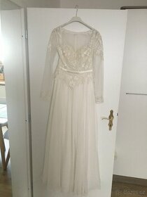 Nové svatební šaty s dlouhým rukávem - 2