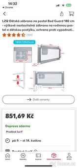 Detska zabrana na postel 180 cm - 2