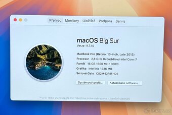MacBook Pro 13" 2013 /16 RAM/Intel i7/512GB SSD/ Záruka - 2