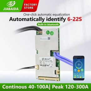 JBD BMS 6S až 22S 50A Bluetooth Smart BMS Li-ion lifepo - 2