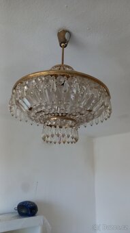 Skleněny starožitný lustr - 2
