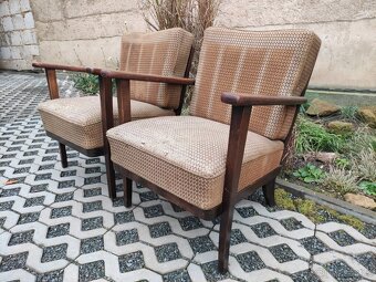 Starožitná párová křesla Thonet Mimoň - 40. léta - 2