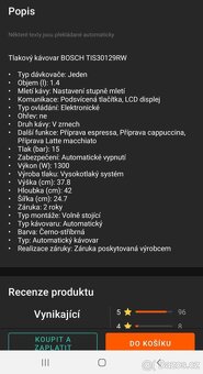 Kavovar automaticky Bosh Verocup100 - 2