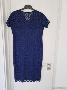 Modré krajkové společenské (plesové šaty),nové,XXXL - 2