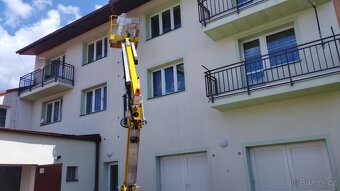 Práce z plošiny, mytí a nátěry střechy. - 2